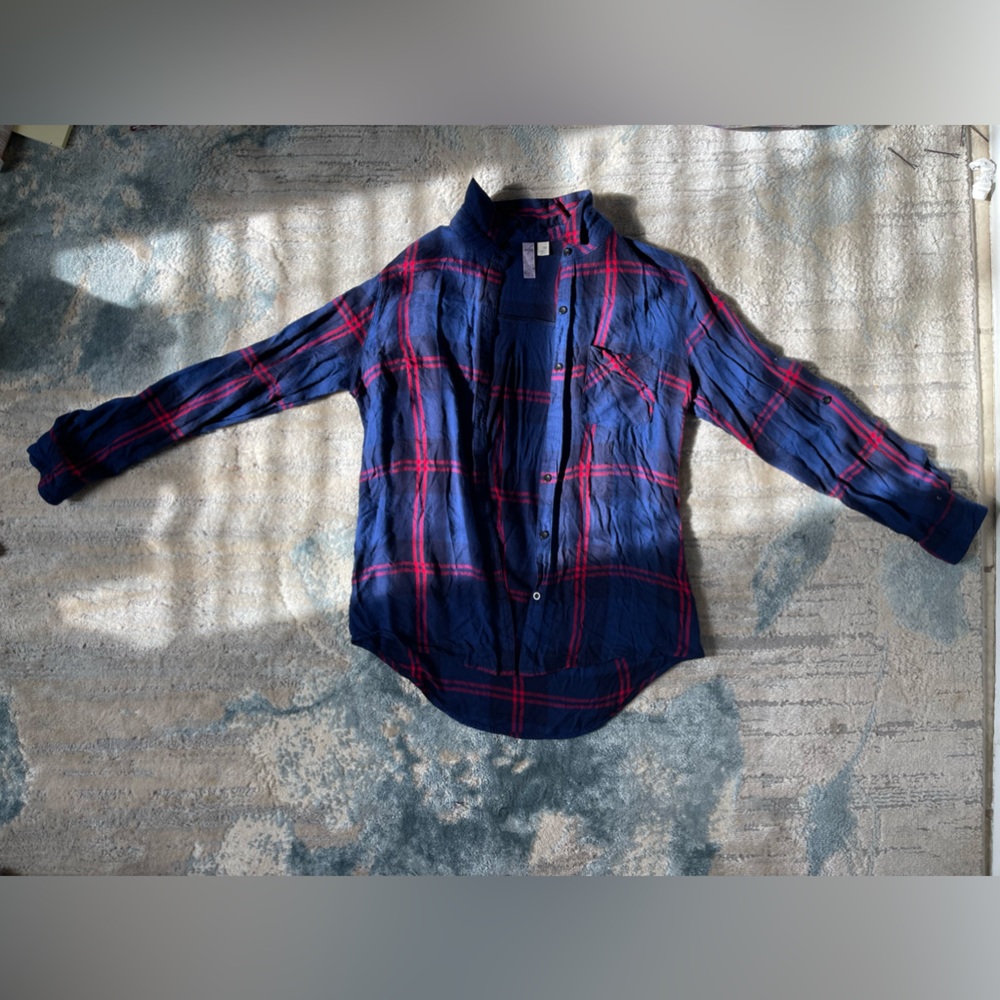 Blue and red flannel